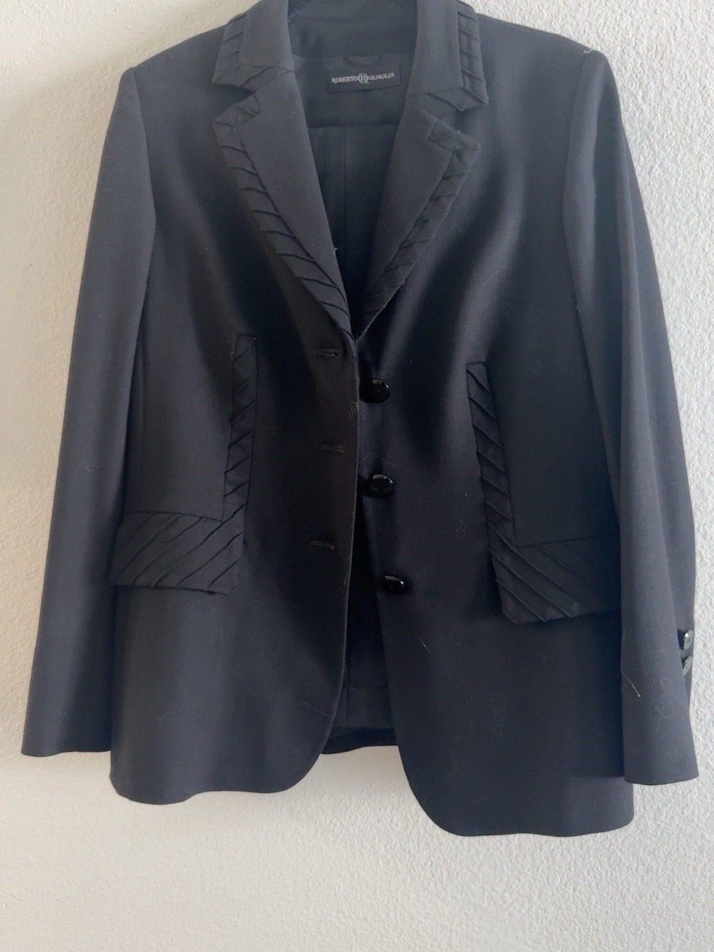 Robert Quaglia Women’s wool Black Blazer Pant Set Size EU 42